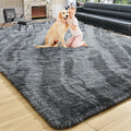 4x6 Grey Fluffy Soft Area Rug Non-Slip by ModernHomeDecor