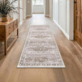 Boho 2x7 Long Runner, Neutral Farmhouse Hallway Rug, Small Throw Runners by HazoHaus