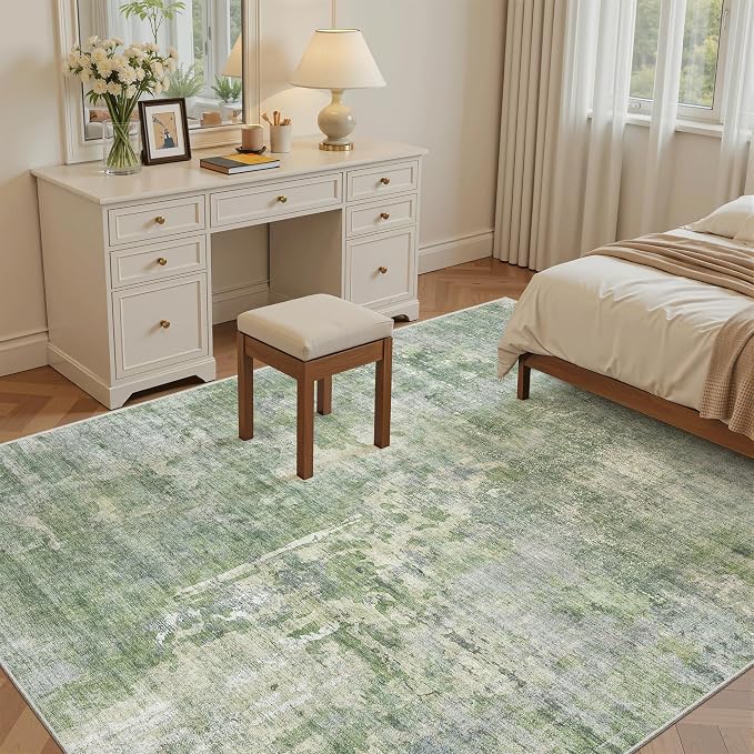 Soalmost Abstract Rug 5x7 Washable Area Rugs - Image 3