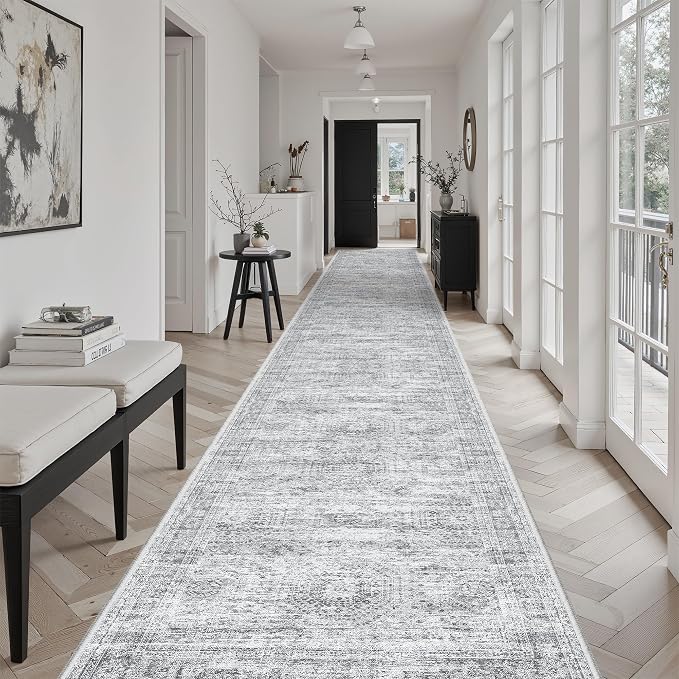 Soalmost Washable Hallway Runner Rug 3x20 Kitchen Entry Rugs Non-Slip, Foldable - Image 4