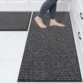 BEQHAUSE Kitchen Rugs and Mats 2PCS Non-Slip, Charcoal | Kitchen Mats by BEQHAUSE
