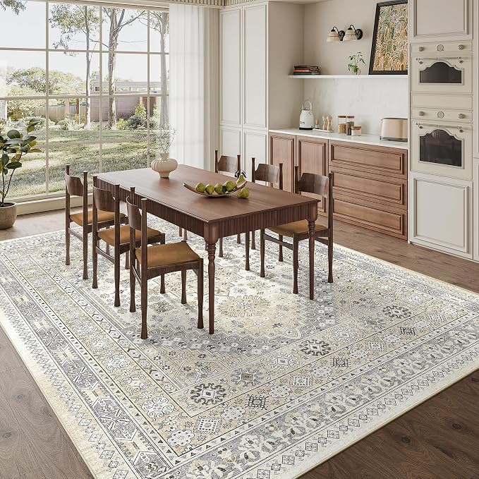 9x12 Area Rugs for Living Room, Large Washable Rug, Dining Room, Low Pile - Image 8