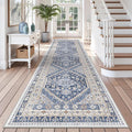 3x12 Runner Rug Non Slip, Washable Hallway Runner Rug, Living Room, Long Rug by Zesthome