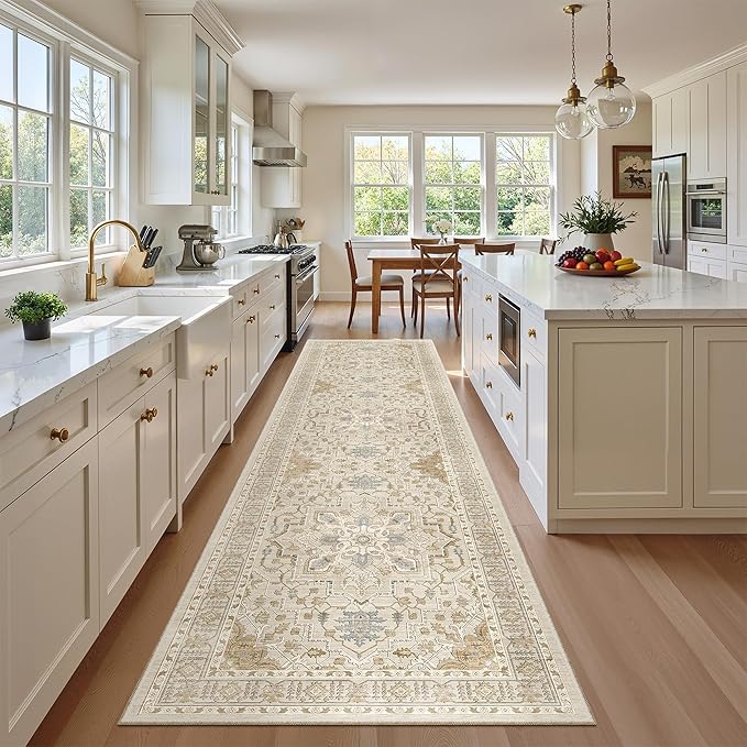 Madane Hallway Runner Rug 2'6''x10' Kitchen Runners Vintage, Soft Low Pile by Madane
