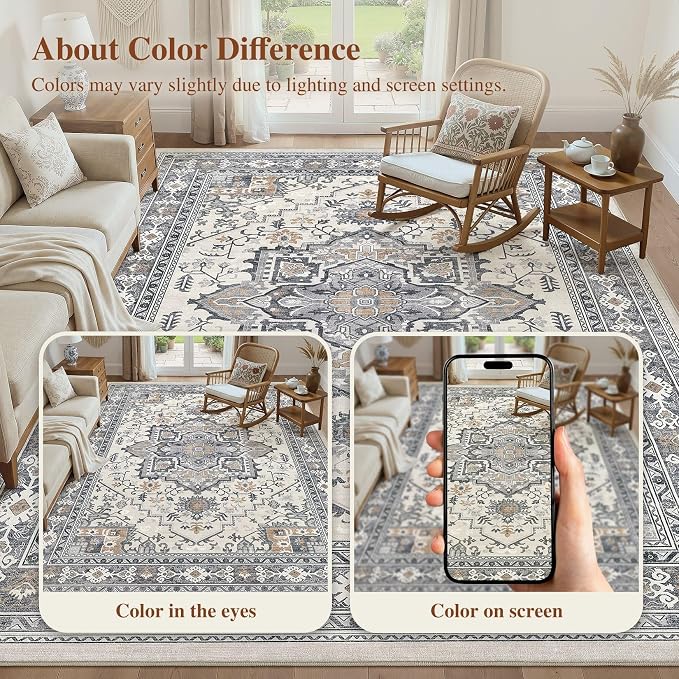 UERMEI 5x7 Area Rug Living Room Rugs - Image 9