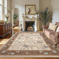 GarveeHome 9x12 Brown Washable Large Area Rug Living Room Rug Non Slip | Soft by GarveeHome