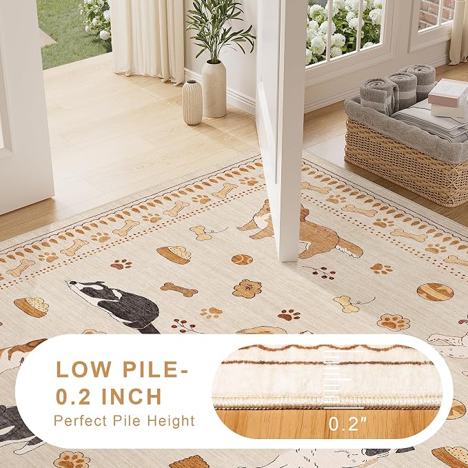 DUKINO 2x3 Bathroom Rugs, Washable Dog Kitchen Rug Non Slip, Stain Resistant - Image 8