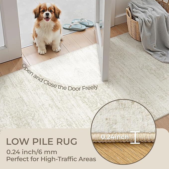 2x10 Runner Rug Non Slip, Washable Hallway Runner Rug, Laundry Room, Soft - Image 6