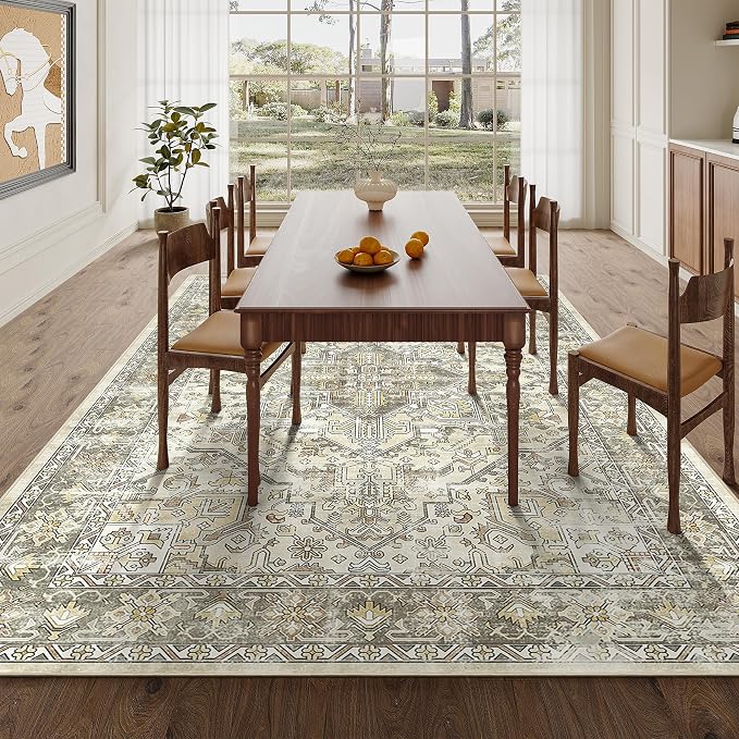 6x9 Area Rugs for Living Room, Large Washable Rug, Dining Room, Low Pile - Image 8