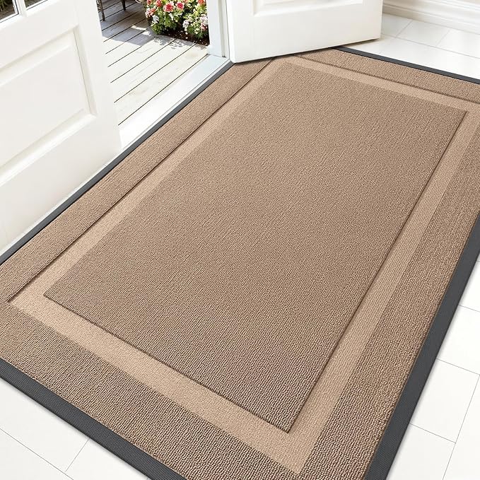 OLANLY Front Door Mat Outside 71x47, All-Season Heavy-Duty Rubber Doormat | by OLANLY