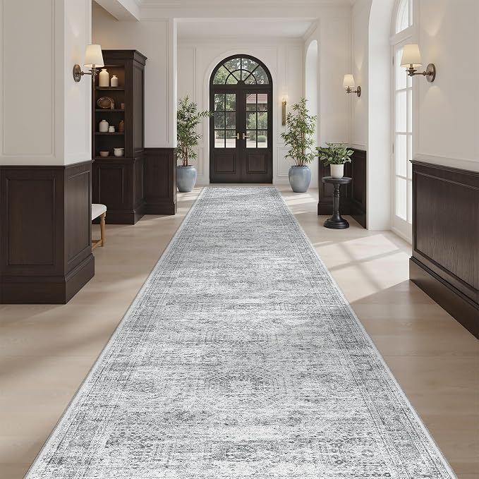 Soalmost Washable Hallway Runner Rug 3x16 Kitchen Entry Rugs Non-Slip, Foldable by Soalmost
