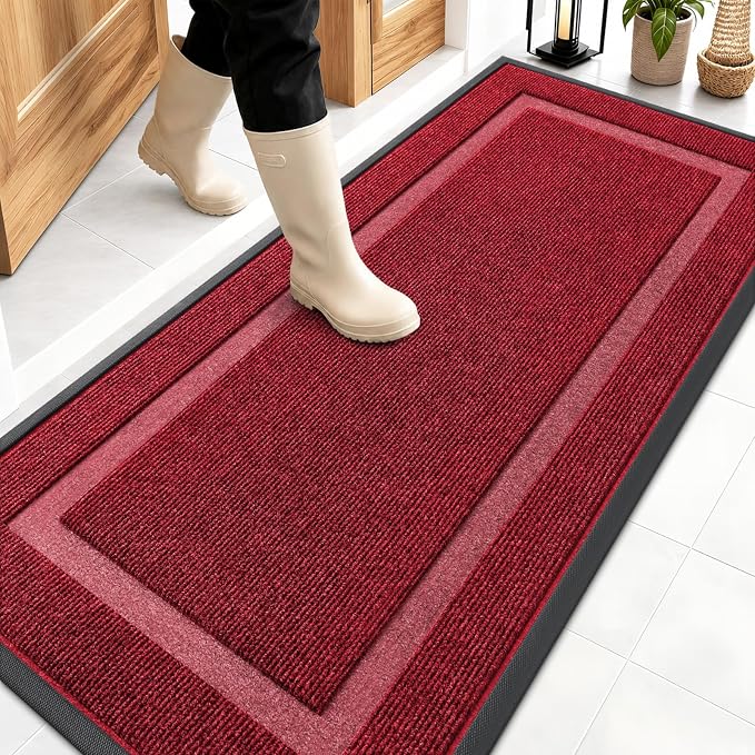 OLANLY Front Door Mat Outside 59x23, All-Season Heavy-Duty Rubber Doormat | by OLANLY