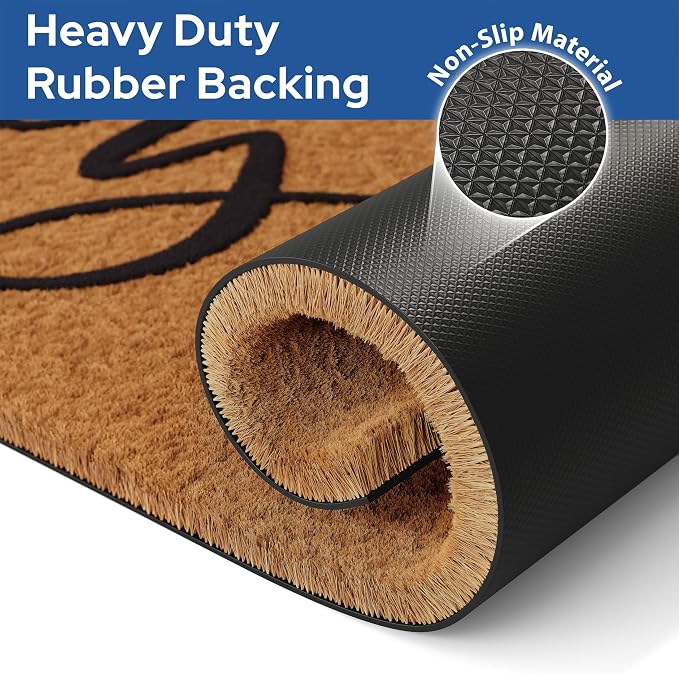 Barnyard Designs Natural Coco Coir Non-Slip Doormat | Heavy-Duty Welcome Mat - Image 7