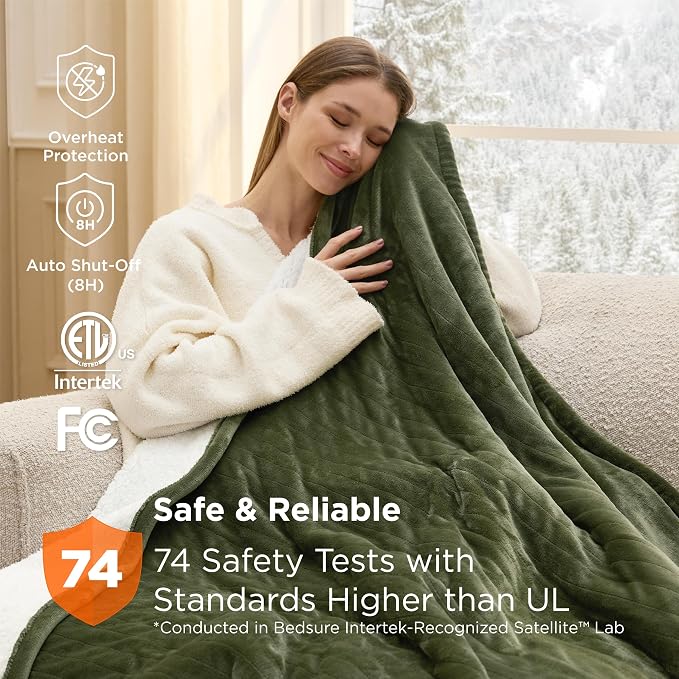 Bedsure Heated Blanket Twin Size, Soft Electric Blanket - Image 6