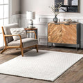 nuLOOM Nia White Geometric Washable Area Rug by nuLOOM