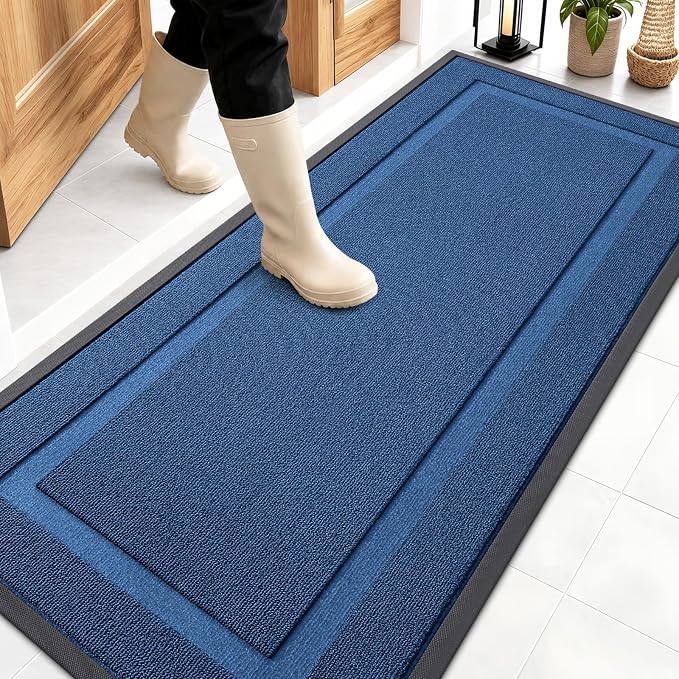 OLANLY Front Door Mat Outside 59x23, All-Season Heavy-Duty Rubber Doormat | by OLANLY