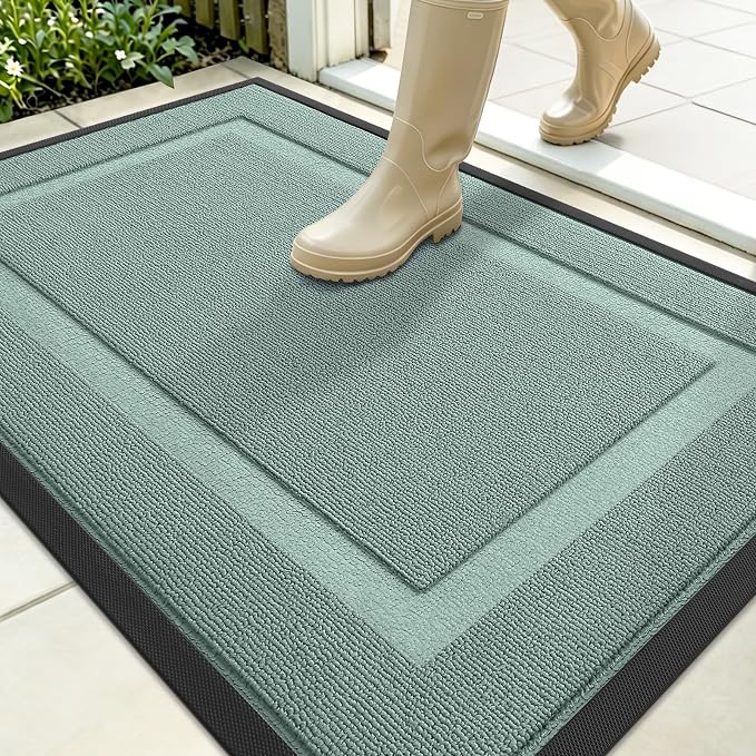 OLANLY Front Door Mat Outside 35x23, All-Season Heavy-Duty Rubber Doormat | by OLANLY