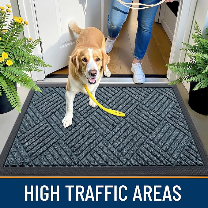 OLANLY Front Door Mat Outside Entrance 47x32, Waterproof Heavy-Duty Doormat | - Image 6