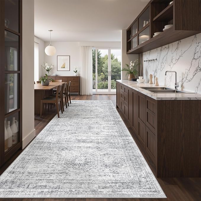 4x12 Runner Rug Non Slip, Washable Hallway Runner Rug, Nursery Room, Soft - Image 3