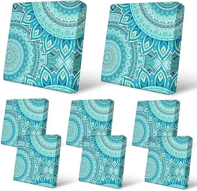8Pcs Patio Cushion Covers Stretch Outdoor Furniture Protector Slipcovers | by pickyNproud