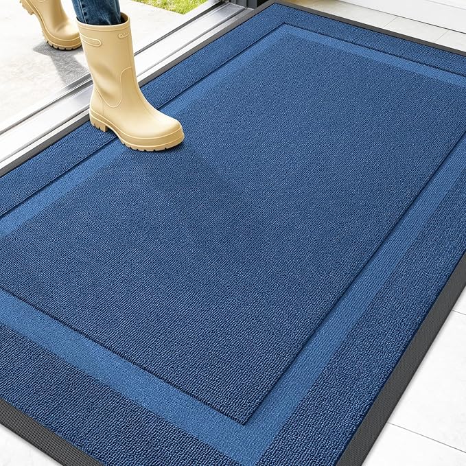 OLANLY Front Door Mat Outside 47x32, All-Season Heavy-Duty Rubber Doormat | by OLANLY
