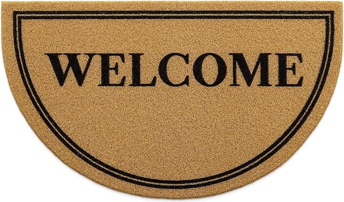 OLANLY Half Circle Front Door Mat, Low Profile Doormat, Stain and Fade Resistant by OLANLY
