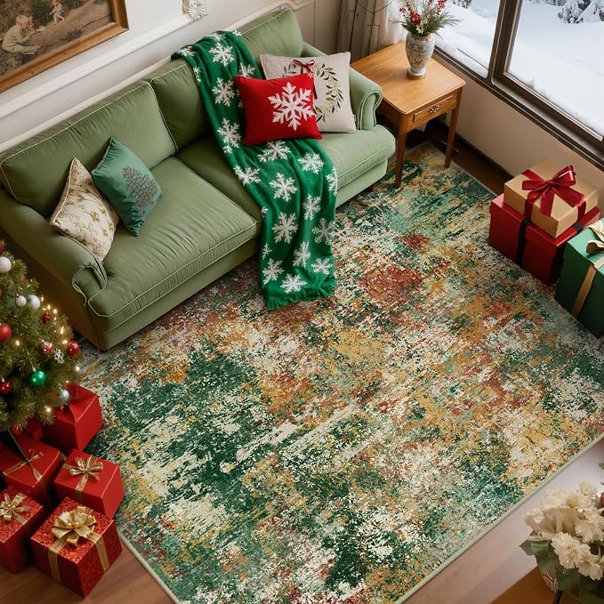 RELEANY Washable 6'x9' Abstract Area Rug - Image 9