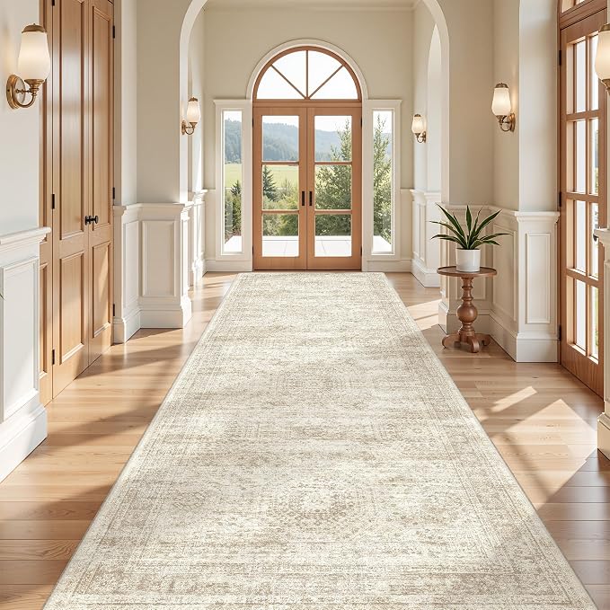 4x12 Runner Rug Non Slip, Washable Hallway Runner Rug, Nursery Room, Soft - Image 4
