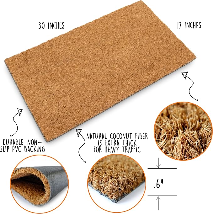 Blank Doormat Coir 30x17 Inch for Screen Printing, Welcome Mat Outdoor 10pk | - Image 2