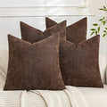 Set of 4 Soft Textured Decorative Throw Pillow Covers 24x24 Inch Cozy Farmhouse by Cozoomy