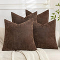 Set of 4 Soft Textured Decorative Throw Pillow Covers 22x22 Inch Cozy Farmhouse by Cozoomy
