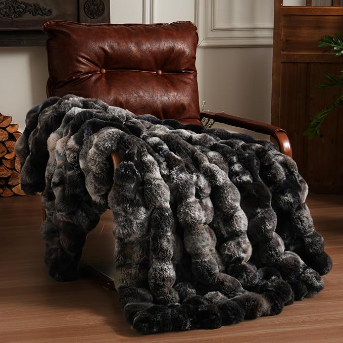BENVWE Fluffy Faux Fur Throw Blanket by BENVWE
