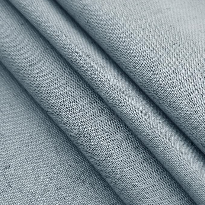 Light Blue Linen Curtains 72 Inch Length - Image 7