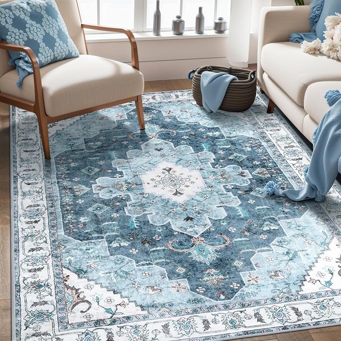 SERISSA 3x5 Washable Non Slip Boho Area Rug - Image 8