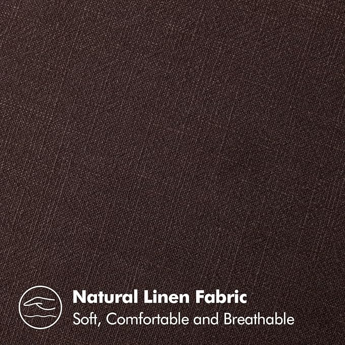 MIULEE Decorative Linen Lumbar Pillow Cover 12x20 Inch Dark Brown | Fall Autumn - Image 6