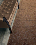 Custom Length Hallway Runner Rug, Slip Resistant, Floral Brown, 26 Inch X 3 feet by ORFAHOME