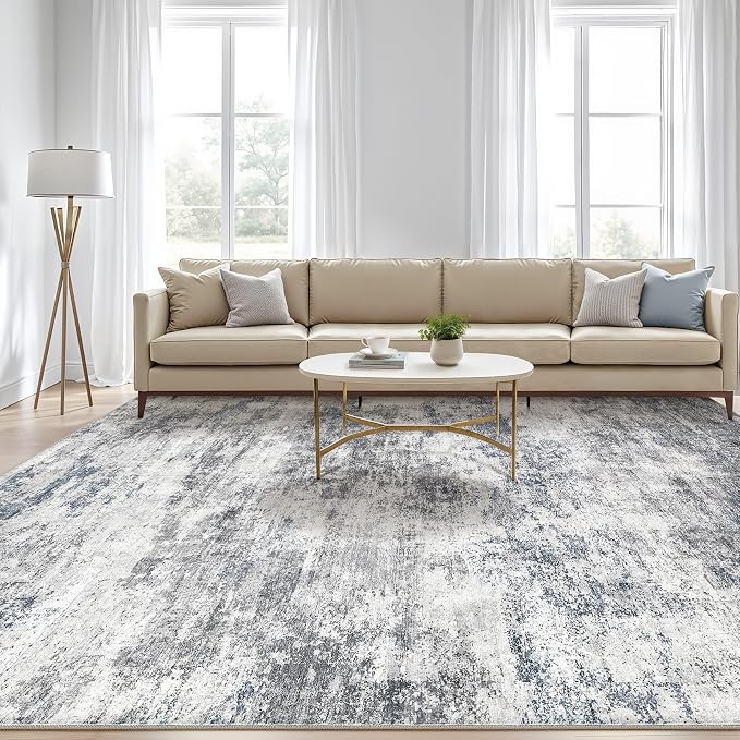 LOONGRUG 10x14 Area Rugs Washable Large Neutral Modern Living Room Rug | - Image 5