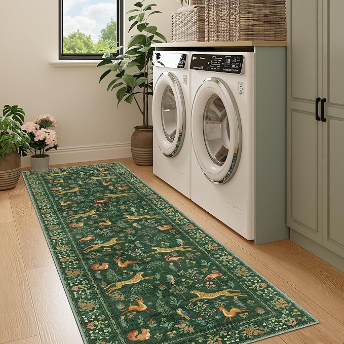 DUKINO 2x7 Runner Rug for Hallway, Washable Kitchen Rugs Non Slip, Stain - Image 6