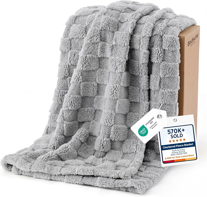Bedsure GentleSoft Silver Grey Throw Blanket by Unknown