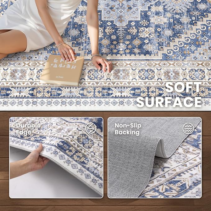 3x10 Runner Rug Non Slip, Washable Hallway Runner Rug, Laundry Room, Soft - Image 7