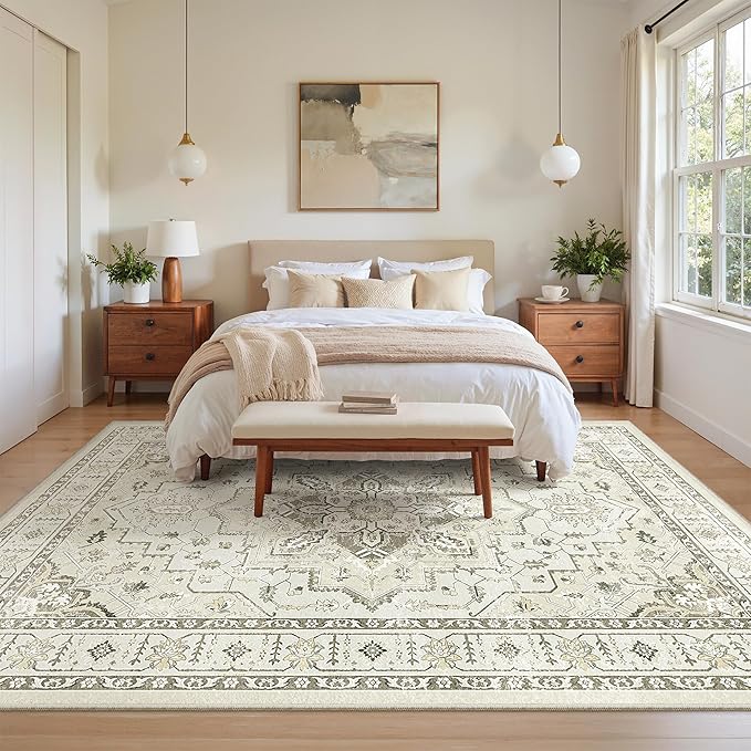 5x7 Area Rugs for Living Room, Large Washable Rug, Dining Room, Low Pile - Image 9