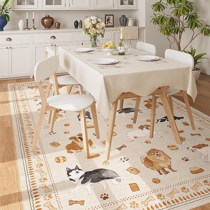 DUKINO 6x9 Washable Dog Area Rug - Image 3