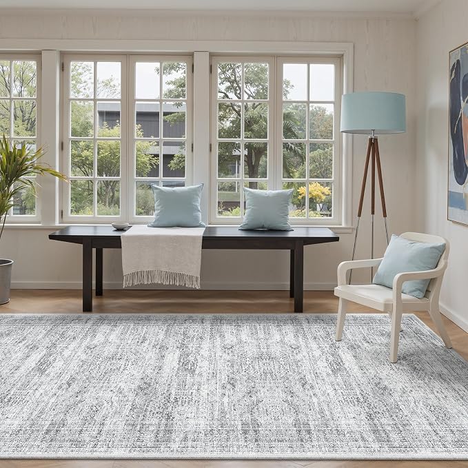 Soalmost Washable Hallway Runner Rug 4x12 Kitchen Entry Rugs Non-Slip, Stain - Image 3