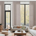 Brownish Grey Linen Curtains for Living Room Extra Long 144 Inches Long Back by Nanspring
