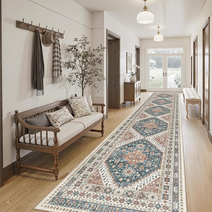 Madane Hallway Runner Rug 2'6''x14' Kitchen Runners Vintage, Entryway and - Image 4