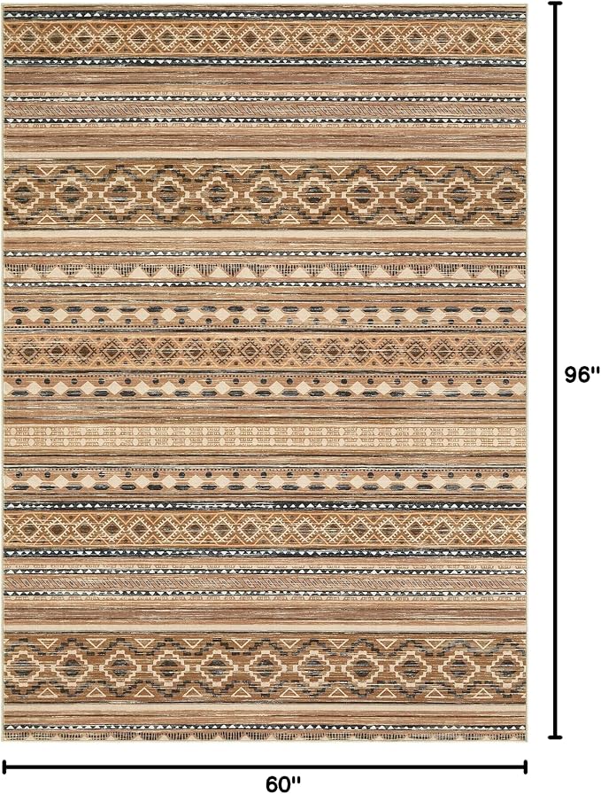 cotiled Boho 5x8 Area Rugs for Living Room: Soft Moroccan Washable Rug | Solve - Image 2