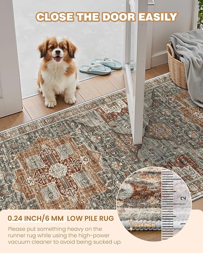 Kitchen Runner Rug Non Slip Washable Rugs 2.5x10, Carpet Runner - Image 6