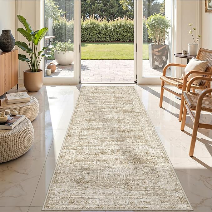 2'6 x 8' Runner Rug Non Slip, Washable Kitchen Rugs, Nursery Room, Soft Runner - Image 5