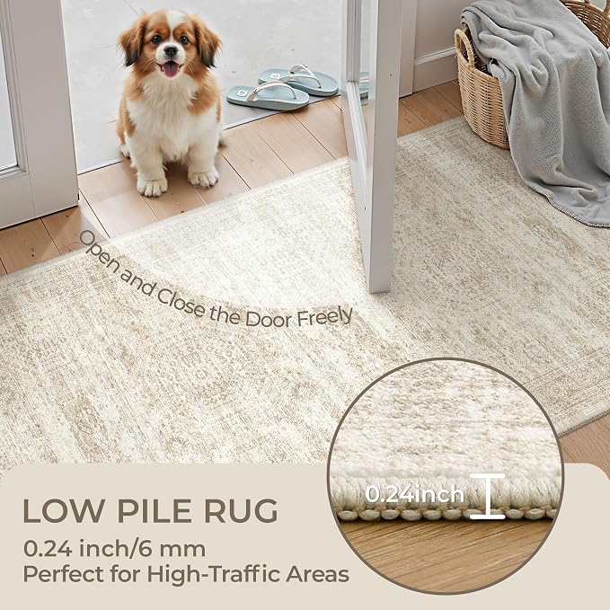 2x10 Runner Rug Non Slip, Washable Hallway Runner Rug, Laundry Room, Soft - Image 6