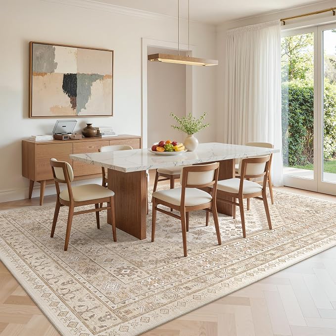 7x9 Area Rugs for Living Room, Large Washable Rug, Dining Room, Low Pile - Image 8